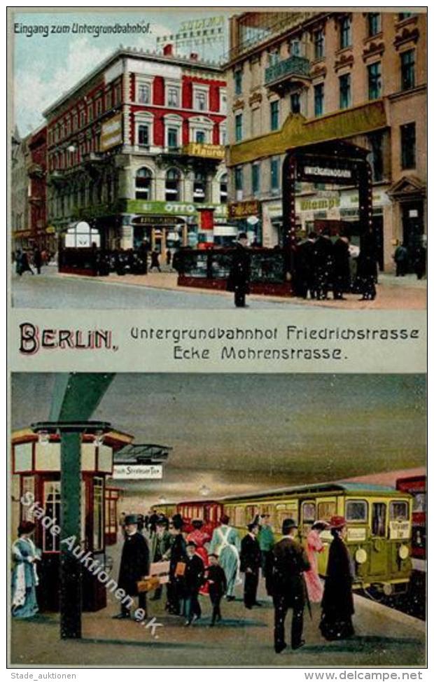 Berlin Mitte (1000) Untergrundbahnhof Friedrichstra&szlig;e Ecke Mohrenstra&szlig;e U-Bahn Mauer I-II - Ohne Zuordnung