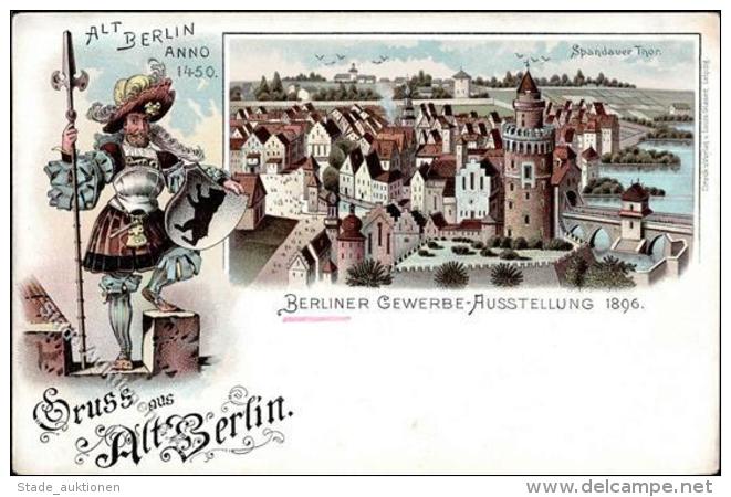 Berlin (1000) Gewerbe-Ausstellung, Farblitho, 1896, Ungebraucht I-II Expo - Ohne Zuordnung