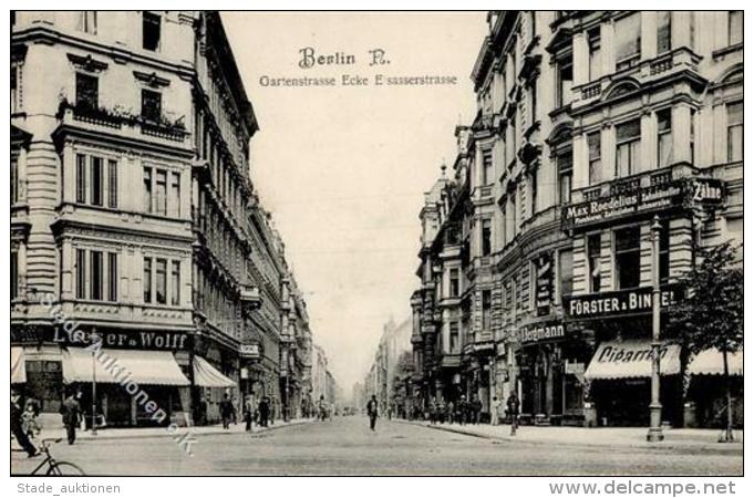 BERLIN (1000) Gartenstrasse,Ecke Elsasserstrasse Mit J&uuml;discher Handlung LOESER &amp; WOLFF" I" - Non Classificati