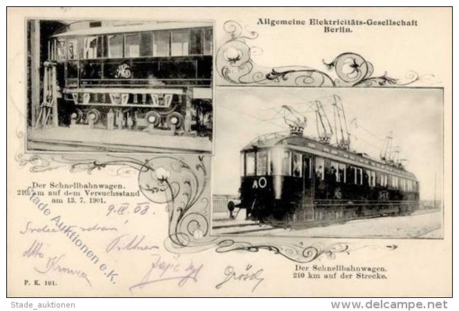 Berlin (1000) Eisenbahn Schnellbahnwagen 1908 I-II Chemin De Fer - Ohne Zuordnung