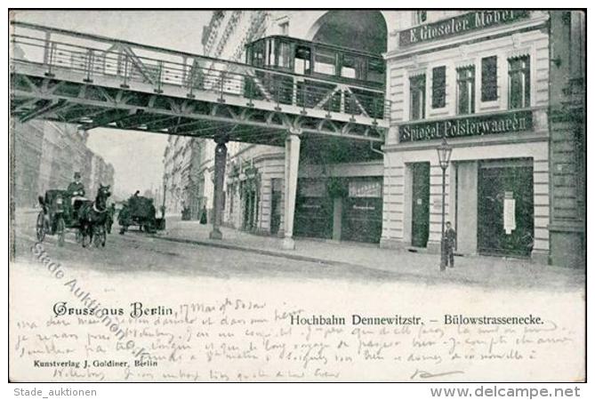 BERLIN (1000) - Hochbahn Dennewitzstrasse-B&uuml;lowstrassenecke Mit J&uuml;discher Handlung M&ouml;bel E. GIESELER" I" - Ohne Zuordnung