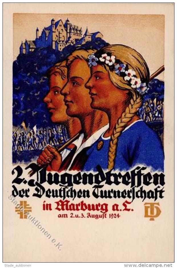 Turnen Marburg (3550) 2. Jugendtreffen Der Deutschen Turnerschaft K&uuml;nstlerkarte I-II - Ohne Zuordnung