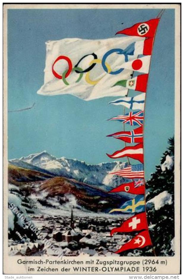 Olympiade 1936 Garmisch-Partenkirchen (8100) Winter Olympiade WK II I-II (fleckig) - Ohne Zuordnung