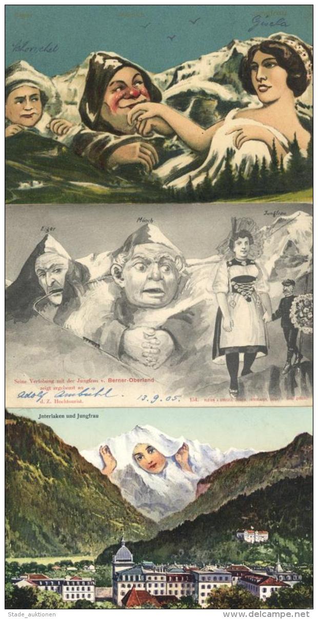 Berggesichter Lot Mit 12 K&uuml;nstler-Karten I-II Face &agrave; La Montagne - Ohne Zuordnung