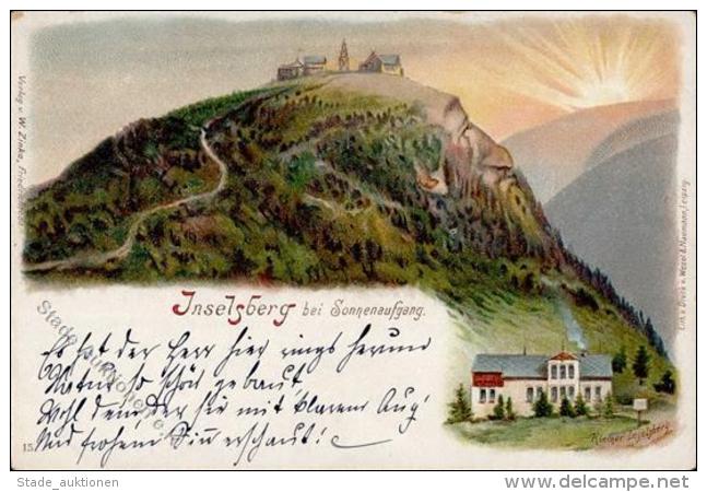 Berggesicht Inselberg Bei Sonnenaufgang K&uuml;nstlerkarte I-II (Ecke Abgestossen) - Ohne Zuordnung