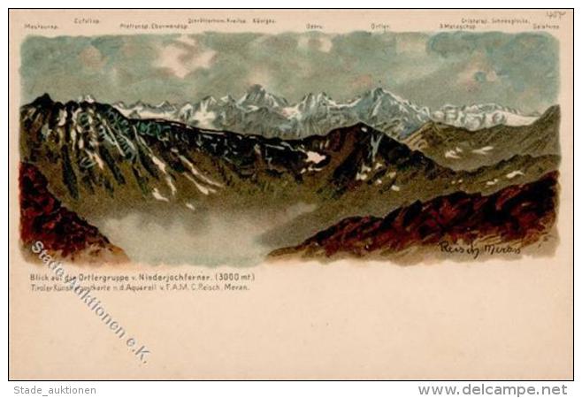 Berg Sign. Reisch Ortlergruppe Tirol K&uuml;nstlerkarte I-II - Non Classificati