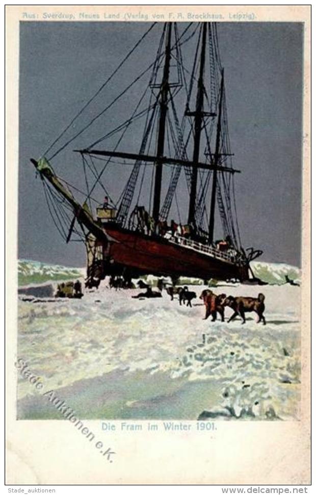 Expedition Nordpol Die Fram Im Winter 1901 K&uuml;nstlerkarte I-II - Ohne Zuordnung