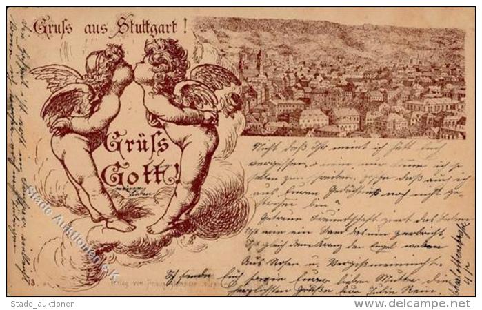 Vorl&auml;ufer Gelaufen 1898 Stuttgart (7000) Verlag Franz Scheiner I-II - Ohne Zuordnung