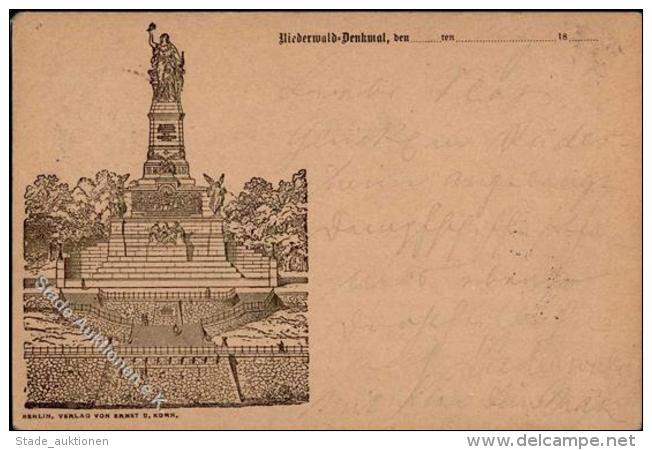 Vorl&auml;ufer Niederwalddenkmal 1888 I-II (Ecke Abgestossen) - Ohne Zuordnung