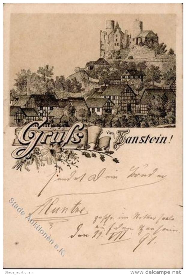 Vorl&auml;ufer Ahrenberg (3437) Gruss Vom Hanstein Sooden 1891 I-II Montagnes - Ohne Zuordnung