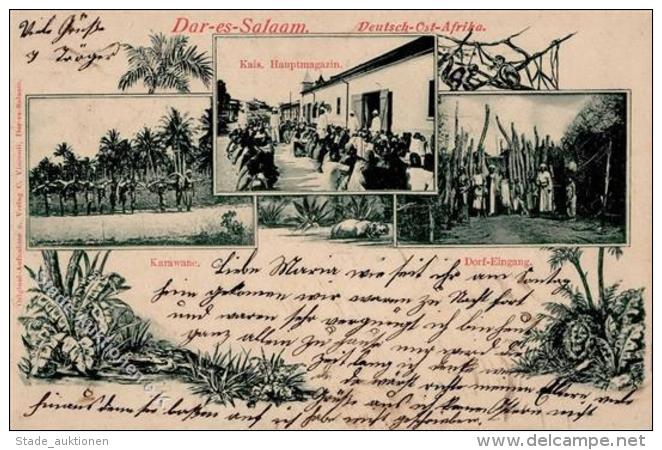 Kolonien Deutsch Ostafrika Dar Es Salaam Kais. Hauptmagazin Dorf Eingang 1903 I-II (fleckig) Colonies - Ohne Zuordnung