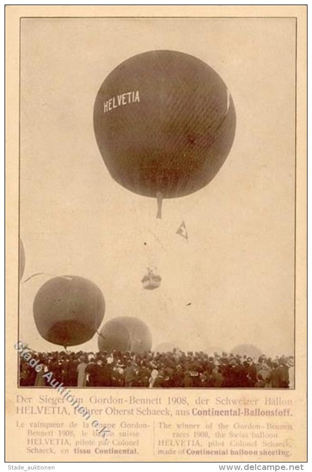 Ballon Z&uuml;rich (8000) Schweiz Gordon Bennett  1909 I-II - Ohne Zuordnung
