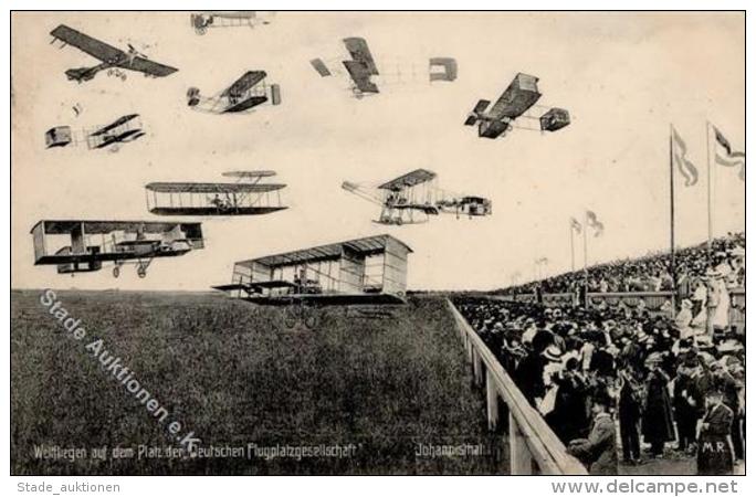 Flugzeug Vor 1945 Johannisthal (O1197) Wettfliegen Auf Dem Platz Der Deutschen Flugplatzgesellschaft 1909 I-II (fleckig) - Ohne Zuordnung