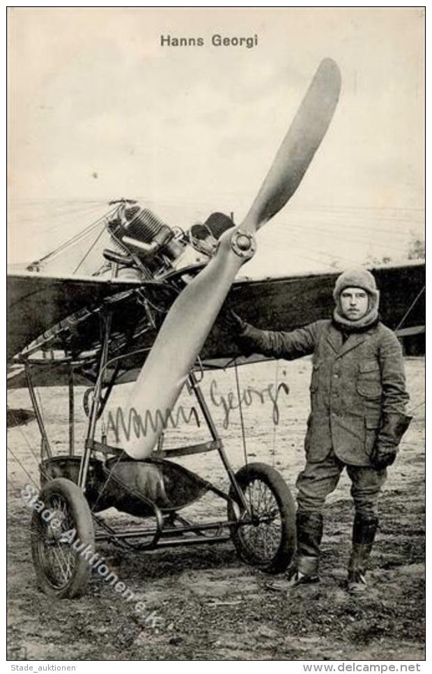 Flugzeug Georgi, Hanns Mit Seinem Flugger&auml;t Autograph Foto-Karte I-II Aviation - Ohne Zuordnung