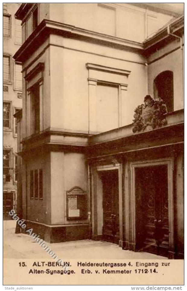 Synagoge Alt Berlin (1000) Ansichtskarte I-II Synagogue - Ohne Zuordnung