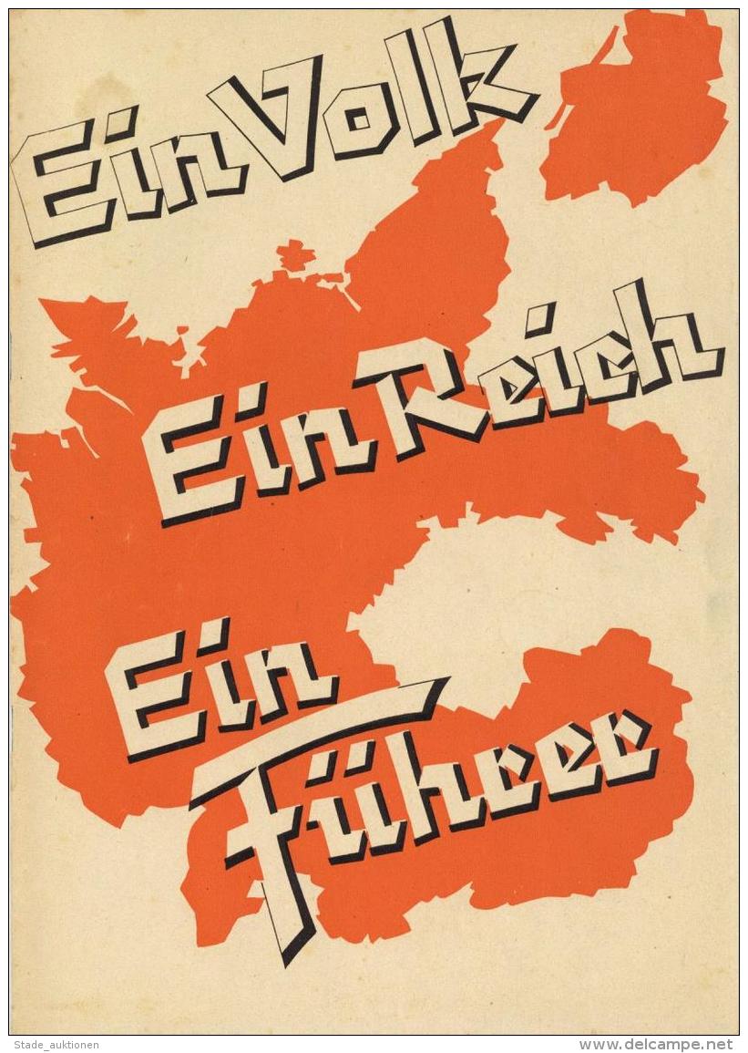 Buch WK II Ein Volk Ein Reich Ein F&uuml;hrer Zeitschrift Mit 14 Seiten Abbildungen II - Ohne Zuordnung