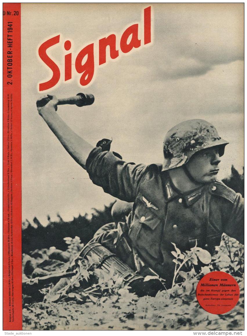 Buch WK II  Signal, Zeitschrift Oktober 1941 Heft 20 Deutscher Verlag Berlin 47 Seiten Sehr Viele Abbildungen II - Ohne Zuordnung