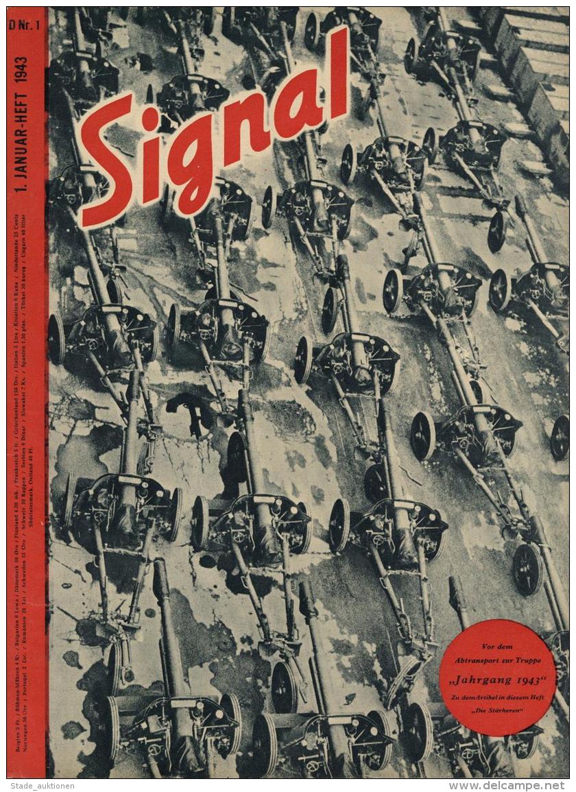 Buch WK II  Signal, Zeitschrift Januar 1943 Heft 1 Deutscher Verlag Berlin 39 Seiten Sehr Viele Abbildungen II - Ohne Zuordnung