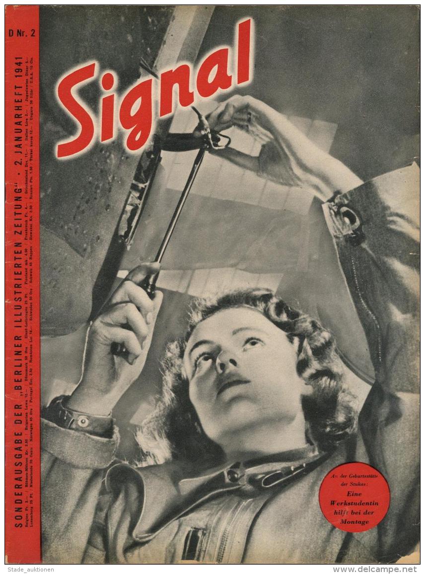 Buch WK II  Signal, Zeitschrift Januar 1941 Heft 2 Deutscher Verlag Berlin 47 Seiten Sehr Viele Abbildungen II - Ohne Zuordnung