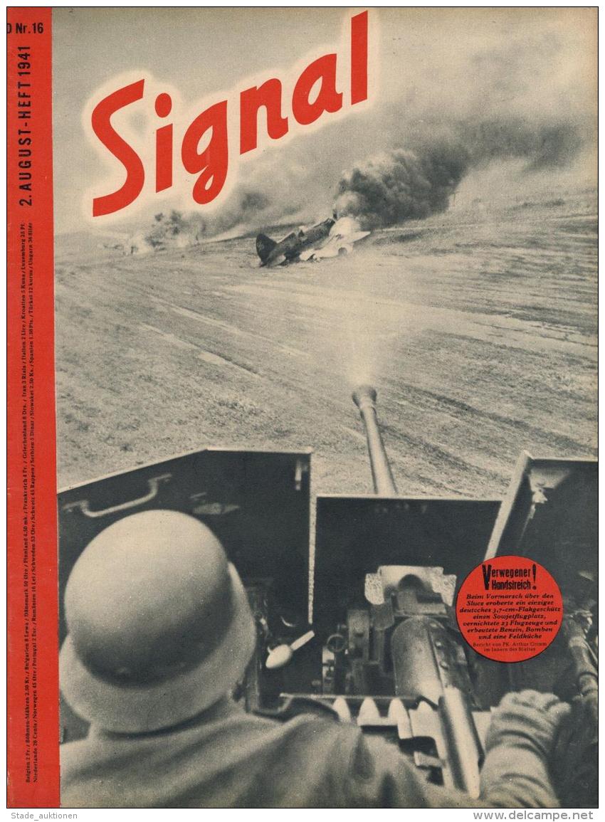 Buch WK II  Signal, Zeitschrift August 1941 Heft 16 Deutscher Verlag Berlin 55 Seiten Sehr Viele Abbildungen II - Ohne Zuordnung