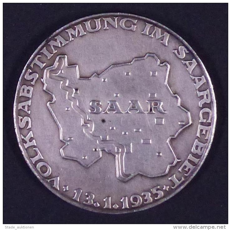 WK II Orden Medaille Silber Deutsch Die Saar Immerdar Volksabstimmung Im Saargebiet 1935 I-II - Ohne Zuordnung