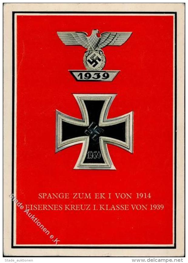 Orden Spange Z7um EK I Von 1914 Eisernes Kreuz I. Kl. 1939 Ansichtskarte I-II - Ohne Zuordnung