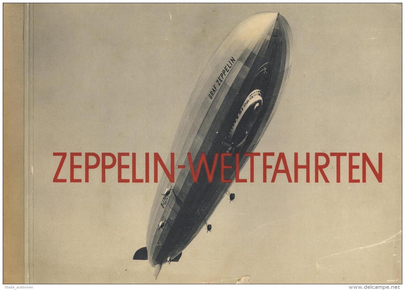 Sammelbild-Album Zeppelin Weltfahrten 1933 Bilderstelle Lohse Kompl. II (Einband Einriss) Dirigeable - Non Classificati