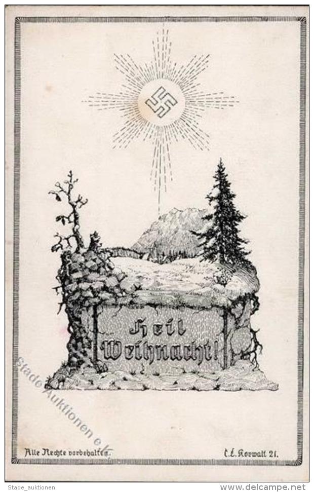 HEIL WEIHNACHT! - Fr&uuml;he Prop-Ak D. Deutsch-&Ouml;sterr.-NS-Verein WIEN, Sign. Kornwalt 1921 I WK II - Ohne Zuordnung