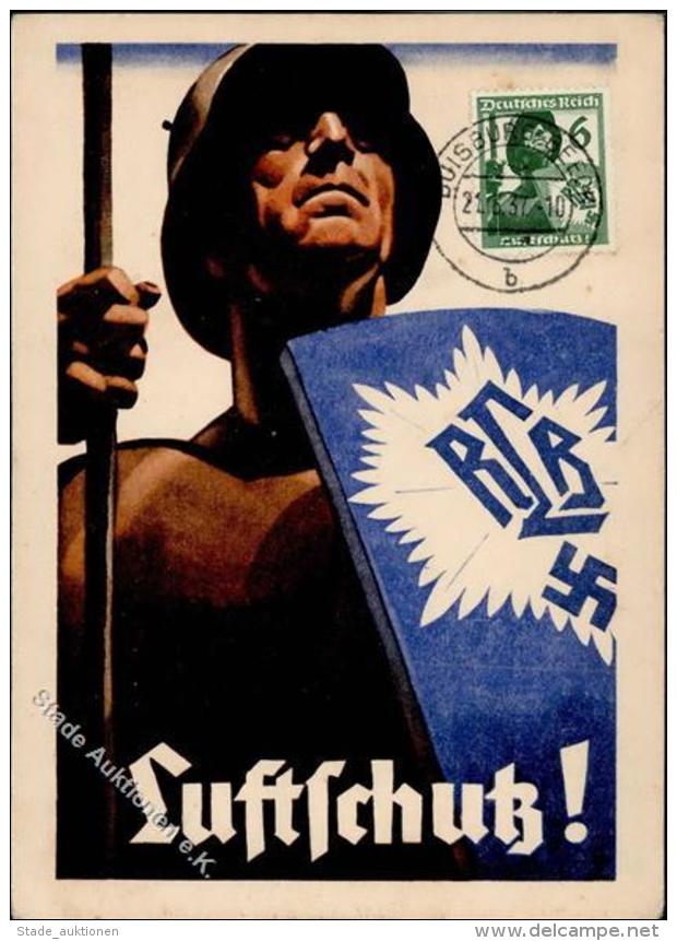 REICHSLUFTSCHUTZBUND WK II - LUFTSCHUTZ, Sign. Hohlwein - MAXIMUMKARTE 1937 I-II - Ohne Zuordnung