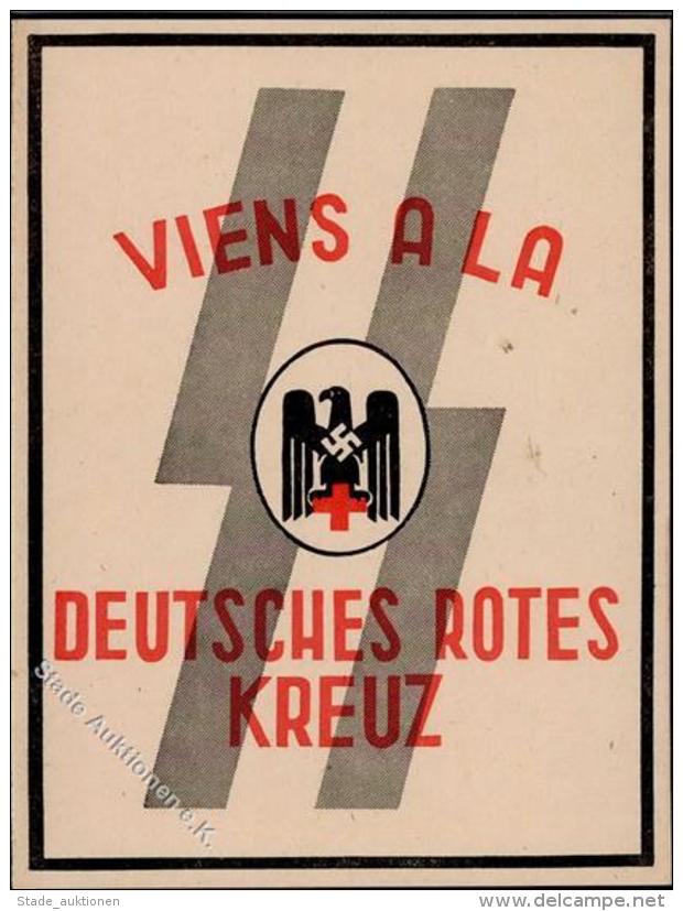 SS-BRIGADE WALLONIE WK II - Klapp-Propaganda-Werbe-Karte(keine Ak) D. Deutschen Roten Kreuzes Mit Laufbahn-Voraussetzung - Unclassified