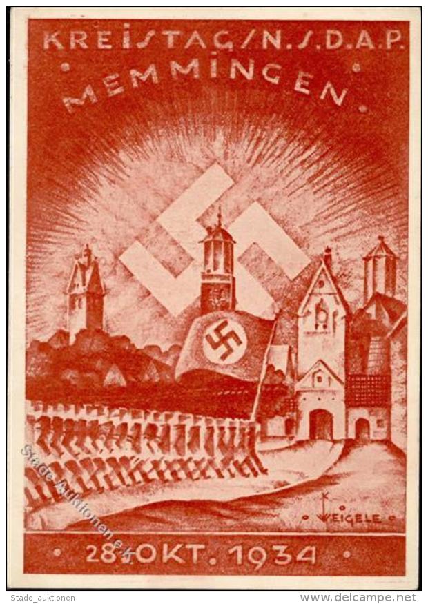 MEMMINGEN - WK II KREISTAG Der NSDAP 1934" Sign. Weigele I R!R!" - Ohne Zuordnung