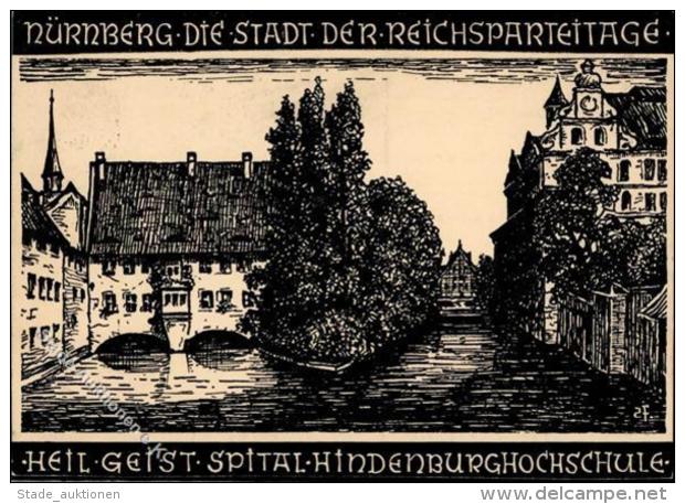 RP N&Uuml;RNBERG WK II - K&uuml;nstlerkarte HEIL GEIST SPITAL" S-o 1935 I" - Ohne Zuordnung