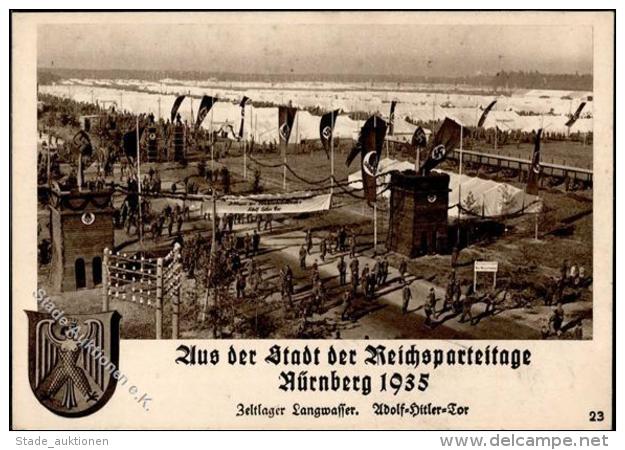 RP N&Uuml;RNBERG 1935 WK II - Nr. 23 Zeltlager Langwasser - Adolf-Hitler-Tor" I" - Ohne Zuordnung