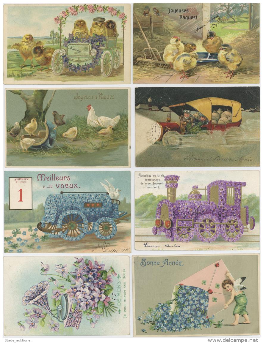 Gl&uuml;ckwunsch Sammlung Von Circa 400 Ansichtskarten Im Album, Oft Gepr&auml;gt I-II - Ohne Zuordnung
