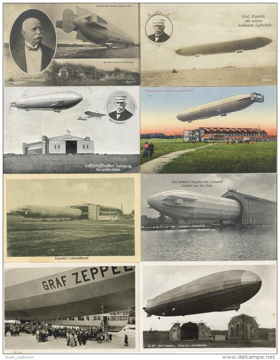 Zeppelin Partie Mit Circa 140 Ansichtskarten I-II Dirigeable - Zeppeline