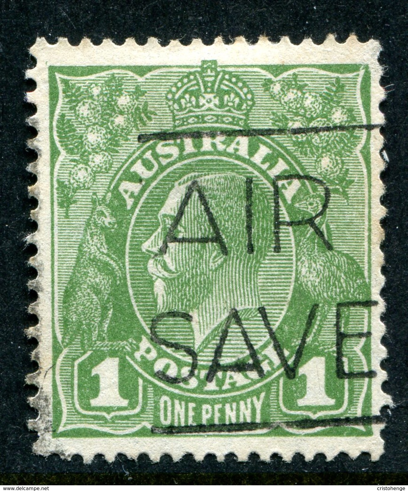 Australia 1931-36 KGV Heads (Wmk. CofA) - 1d Green Used (SG 125) - Used Stamps