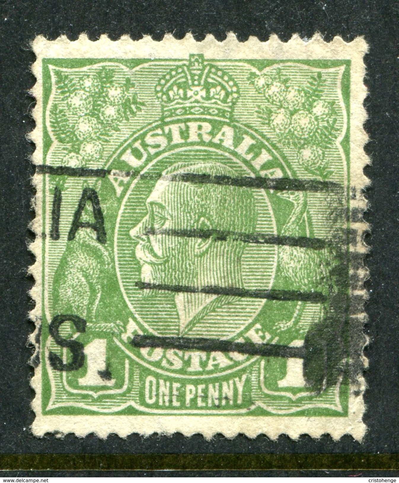 Australia 1931-36 KGV Heads (Wmk. CofA) - 1d Green Used (SG 125) - Used Stamps
