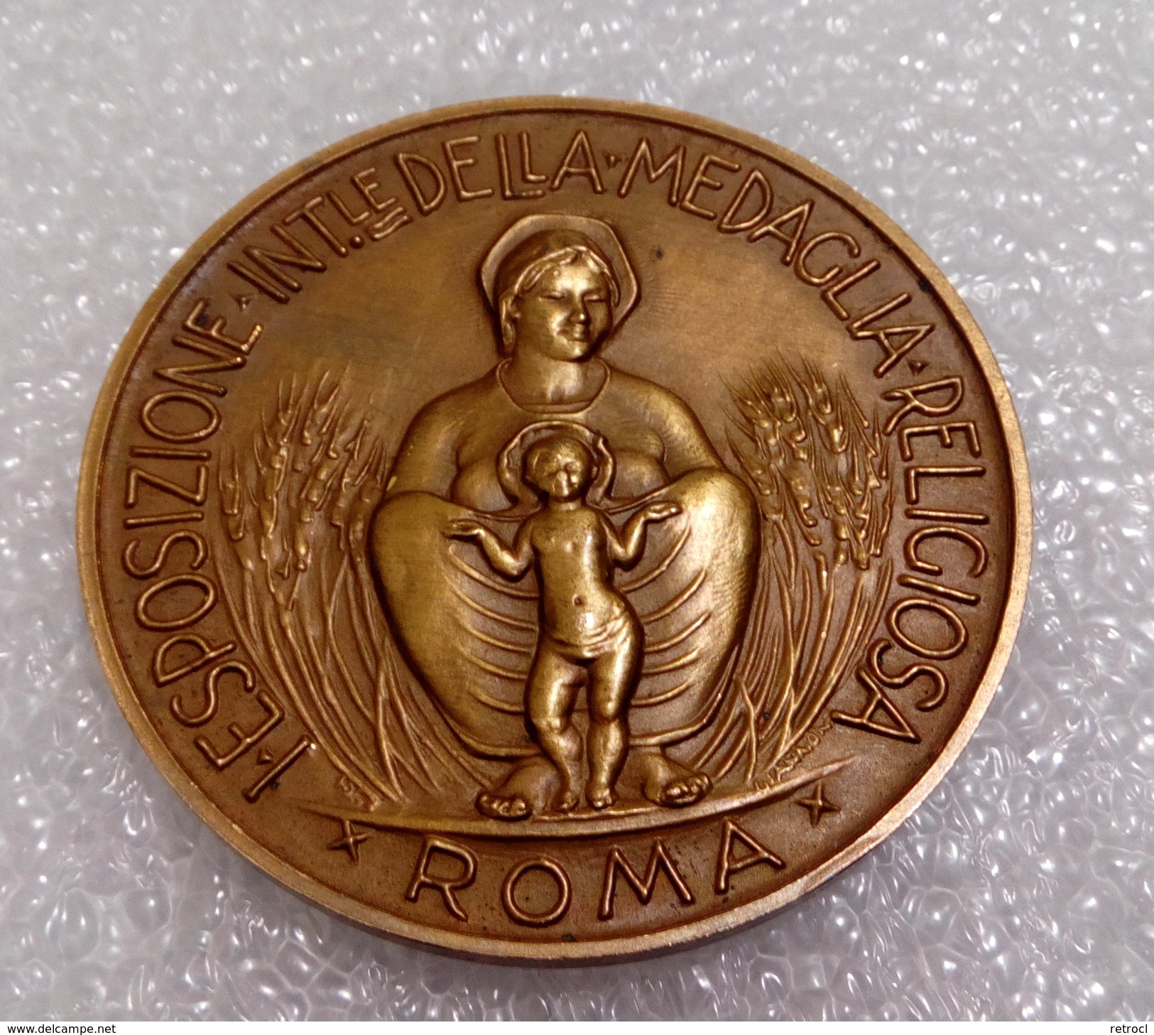 Large Medal 1963 - The First Exhibition Of Religious Medal - Roma - Bronzes