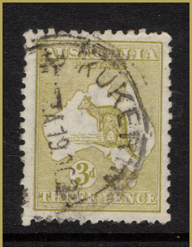 Australia  1915   "3d Indigo Roo - 3rd WMK"   FU   (0) - Used Stamps