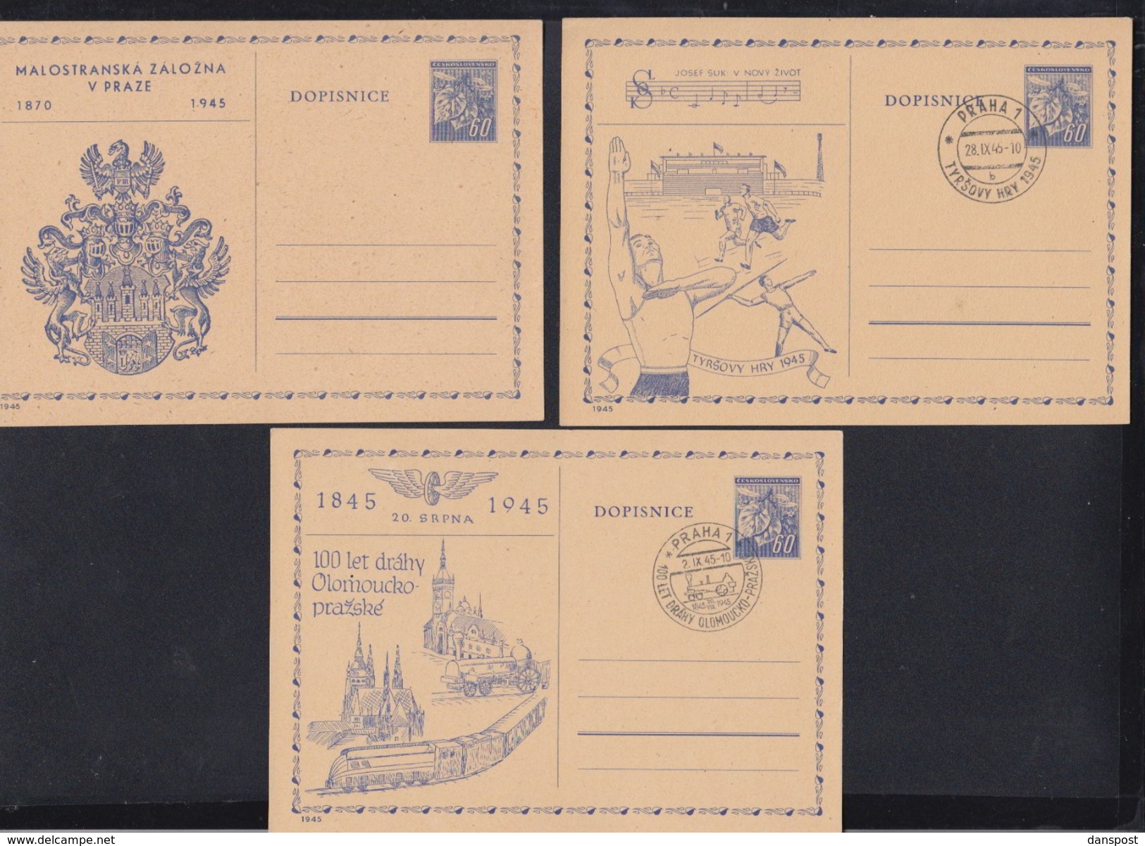 Czechoslovakia Lot Stationeries 1945 - Postcards