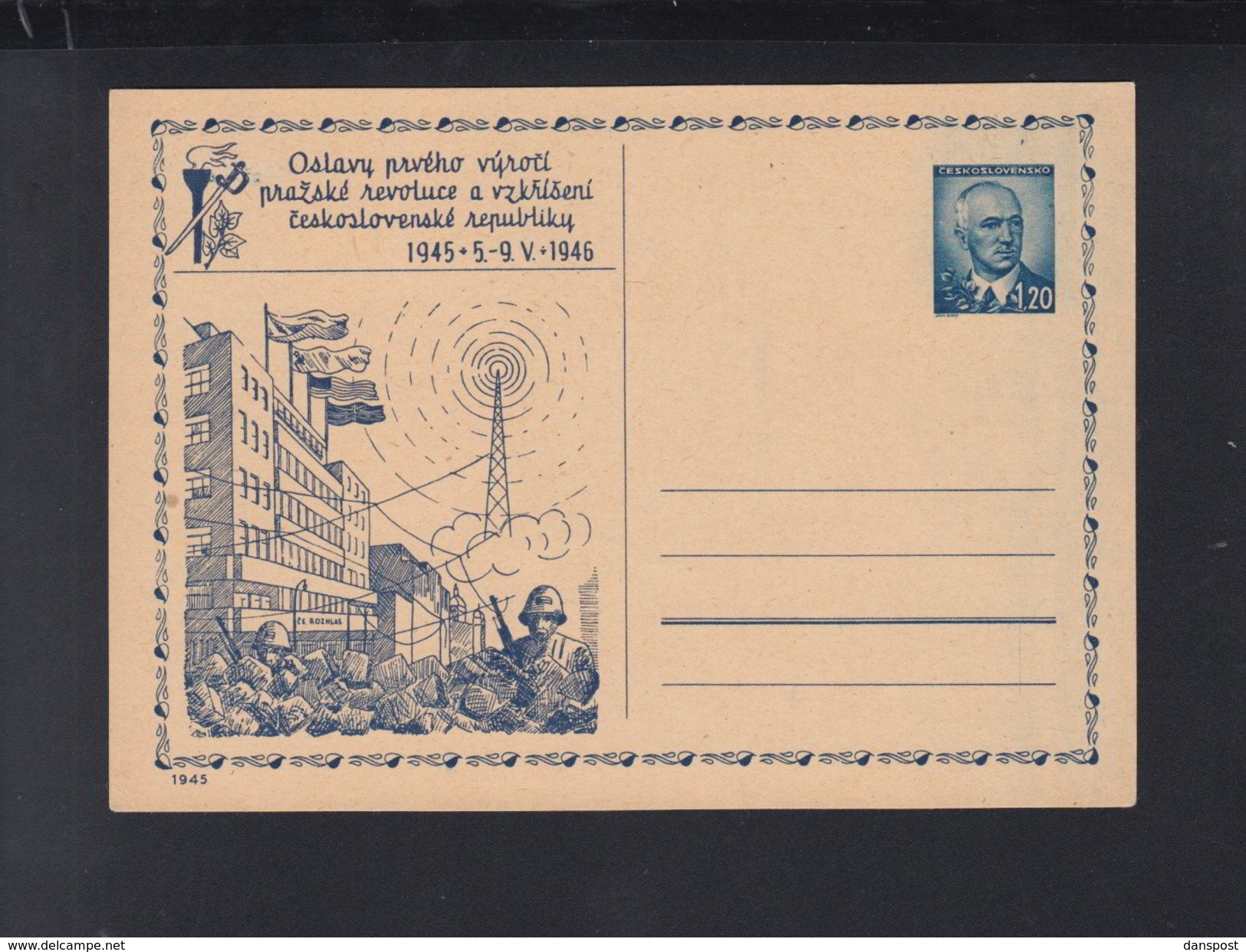 Czechoslovakia Stationery 1945-46 Unused - Postcards