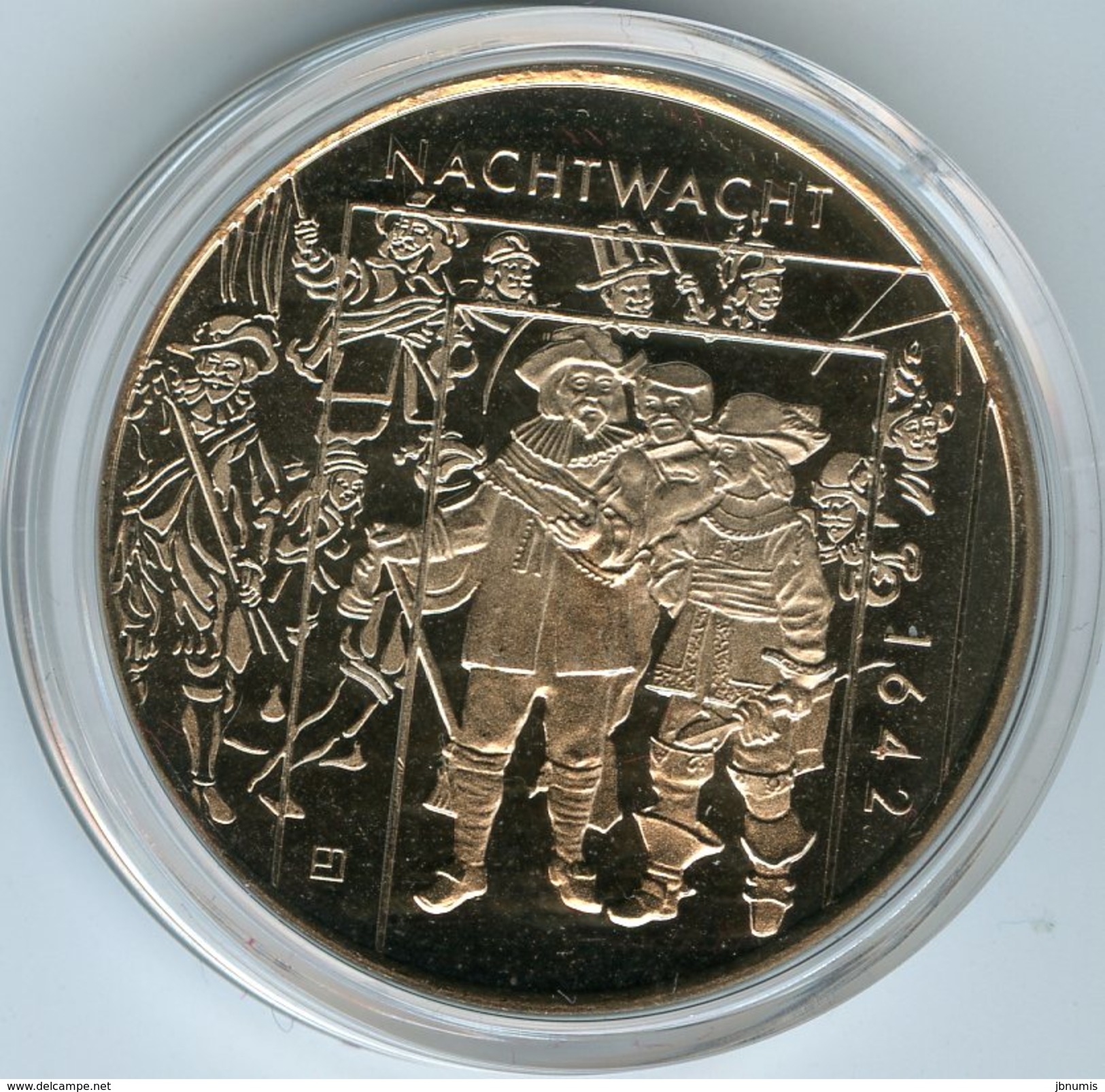 Médaille Jeton Pays-Bas Netherland Rembrandt Van Rijn - Nachtwacht Ronde De Nuit 1642 - Autres & Non Classés