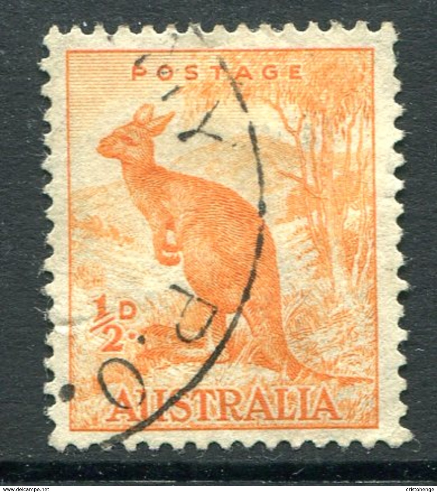 Australia 1937-49 KGVI Definitives (p.15 X 14) - ½d Kangaroo Used (SG 179) - Used Stamps