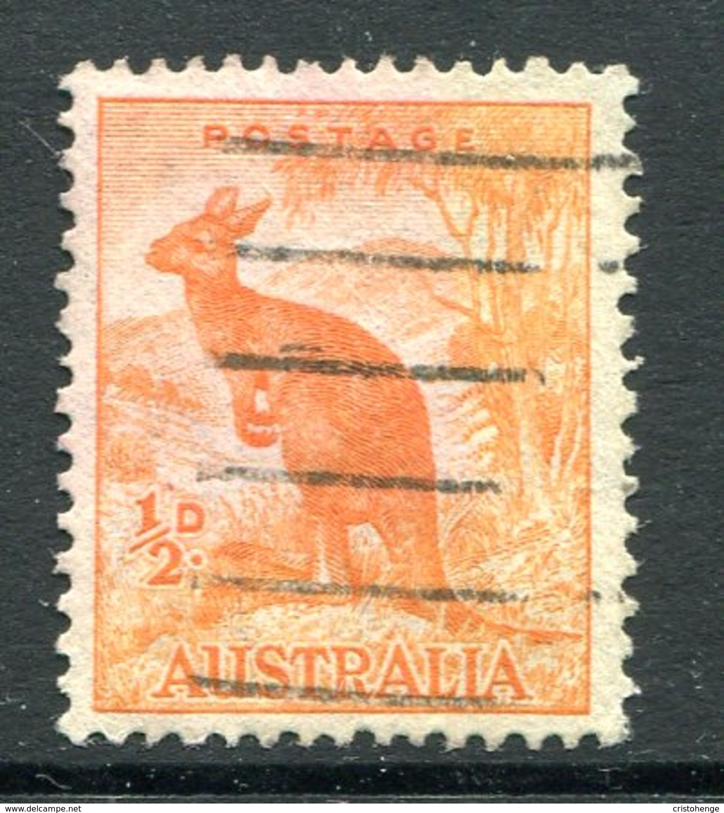 Australia 1937-49 KGVI Definitives (p.15 X 14) - ½d Kangaroo Used (SG 179) - Oblitérés