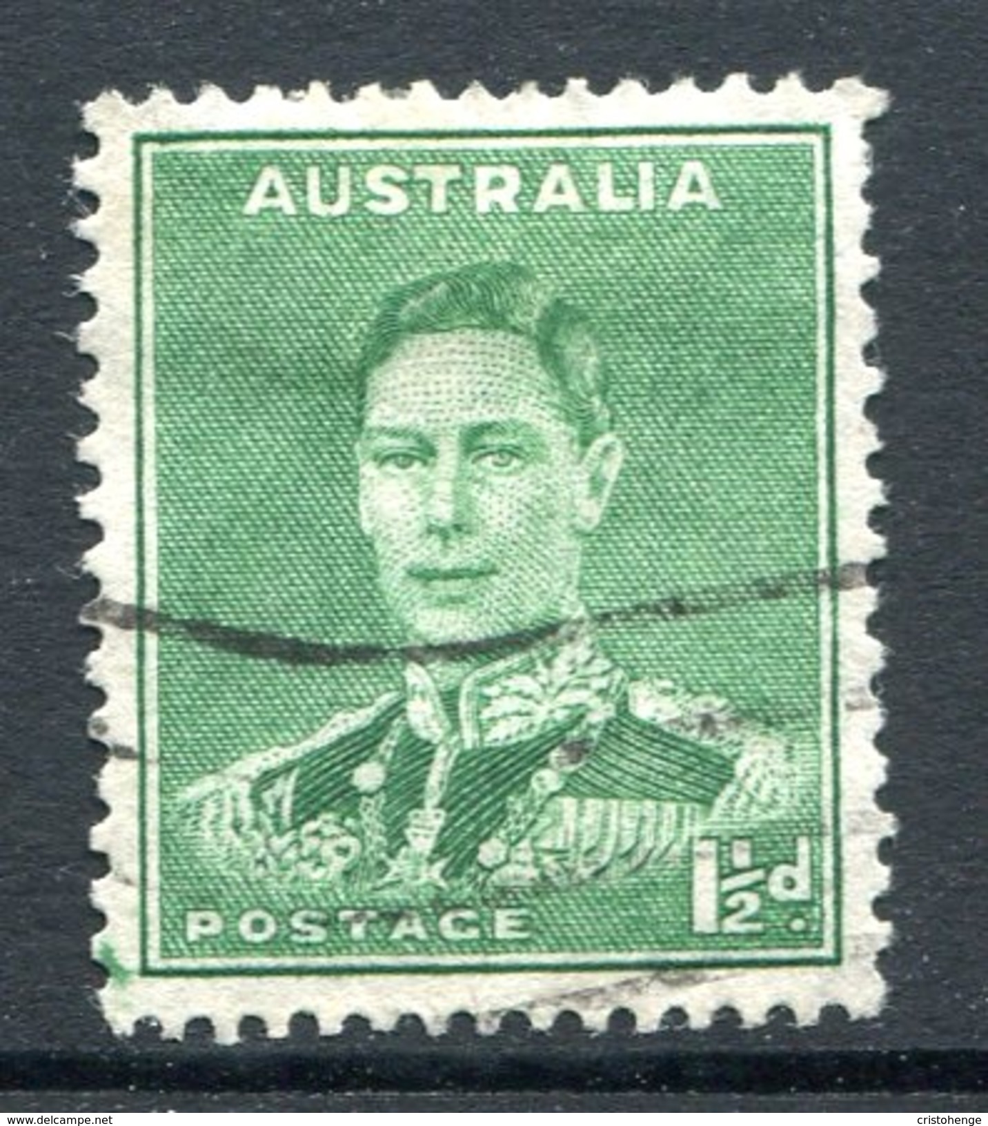 Australia 1937-49 KGVI Definitives (p.15 X 14) - 1½d King George VI Used (SG 183) - Gebraucht