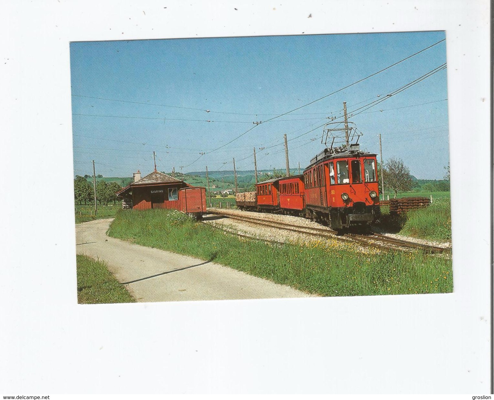 TRAIN MIXTE AU DEPART DE GIVRINS (VAUD) EN MAI 1978 LIGNE NYON-ST CERGUE-MOREZ 2587 - Givrins