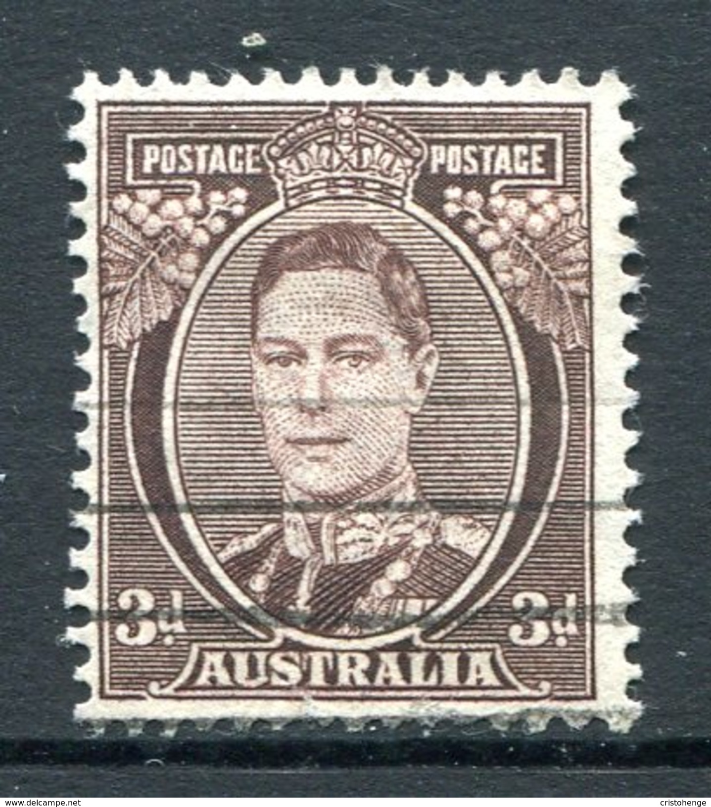 Australia 1937-49 KGVI Definitives (p.15 X 14) - 3d King George VI Used (SG 187) - Gebraucht