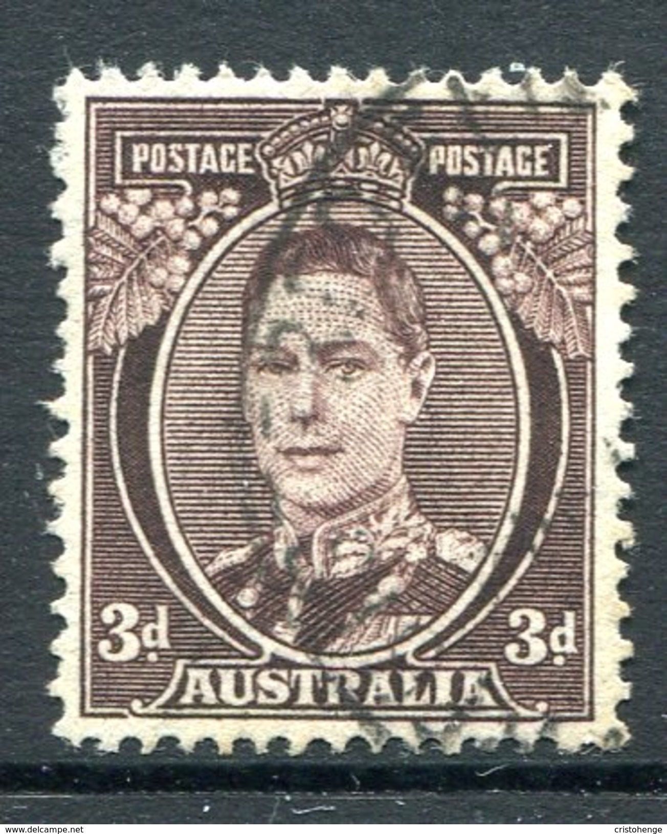 Australia 1937-49 KGVI Definitives (p.15 X 14) - 3d King George VI Used (SG 187) - Oblitérés