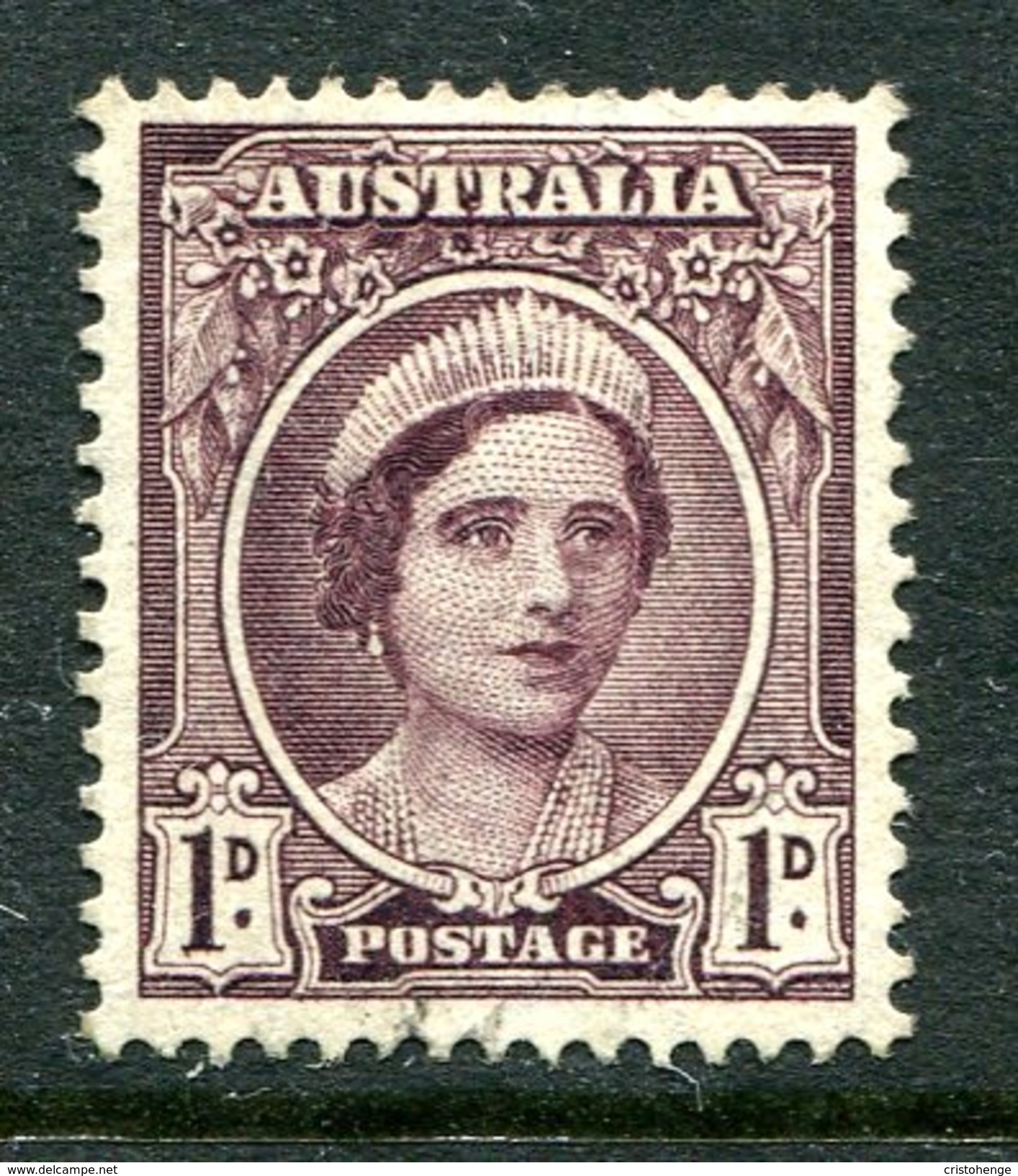 Australia 1942-50 KGVI Definitives - 1d Queen Elizabeth Used (SG 203) - Used Stamps