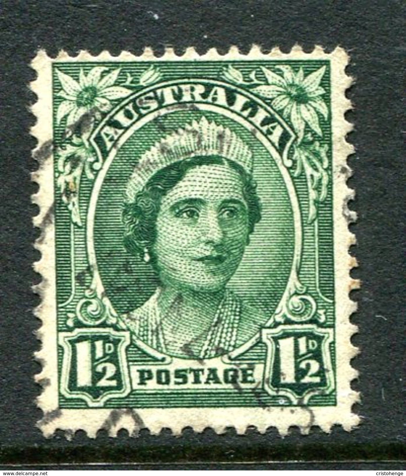 Australia 1942-50 KGVI Definitives - 1½d Queen Elizabeth Used (SG 204) - Gebraucht